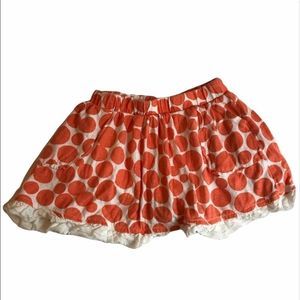 Crewcuts size 2 orange white skort white s…